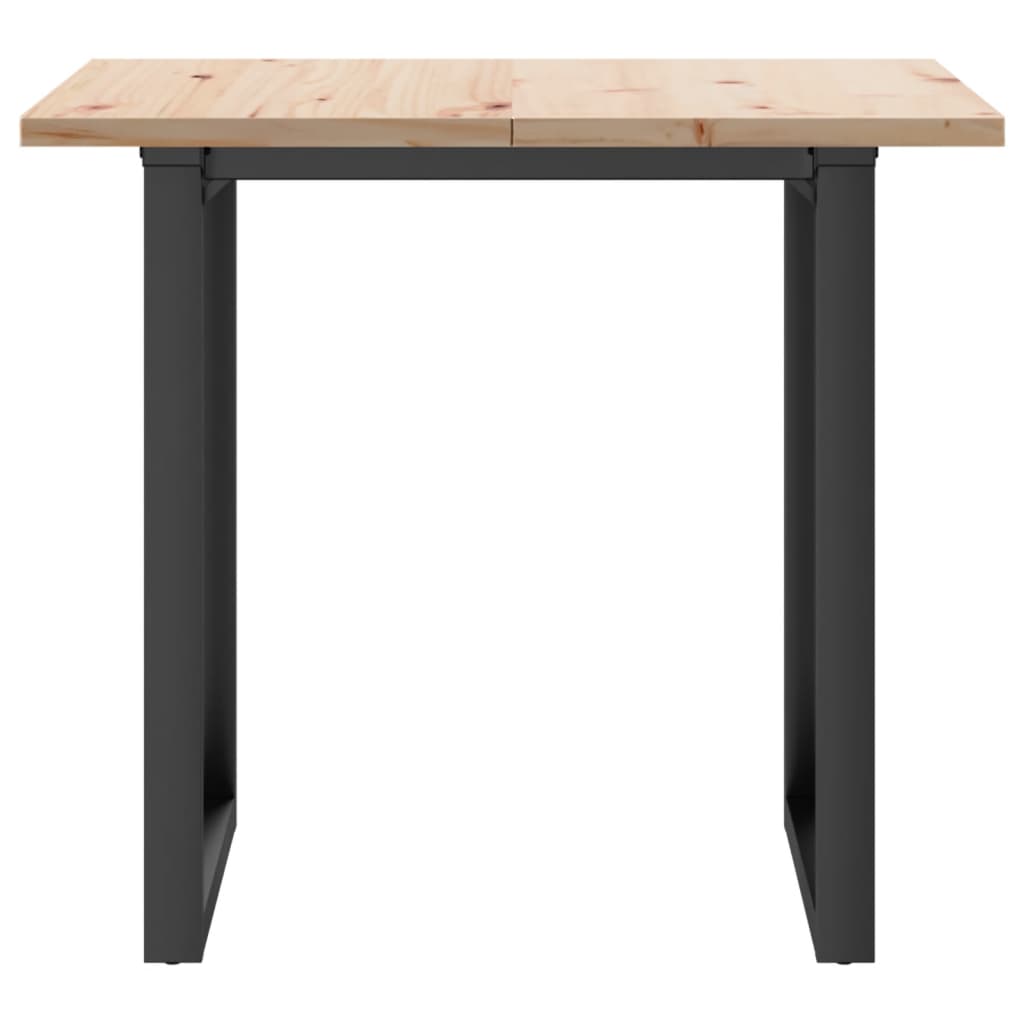 Dining Table O-Frame 90x90x75.5 cm Solid Wood Pine and Steel